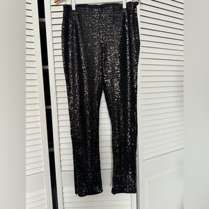 WD-NY black Sequin pants M NWT